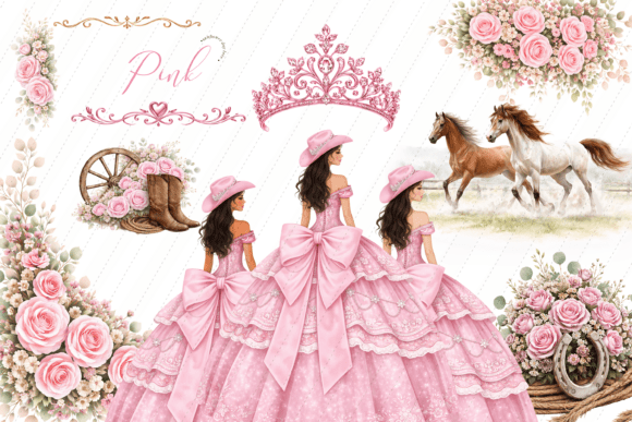 Download Pink Girl Princess Boots Roses Clipart - Clipart Collection
