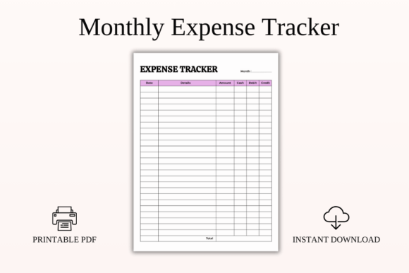 Download Monthly Expense Tracker Printable PDF - Pdf Collection