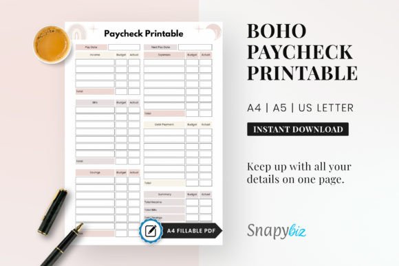 Download Paycheck Budget Printable Planner PDF - Pdf Collection