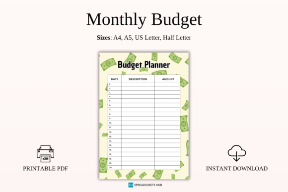 Download Cash Pattern Monthly Budget PDF - Pdf Collection
