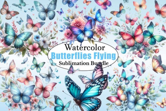 Download Butterflies Flying Together PNG Clipart - Clipart Collection