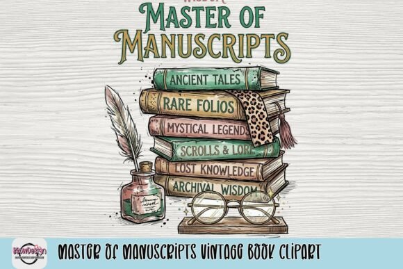 Download Master of Manuscripts Vintage Book Clipart - Clipart Collection