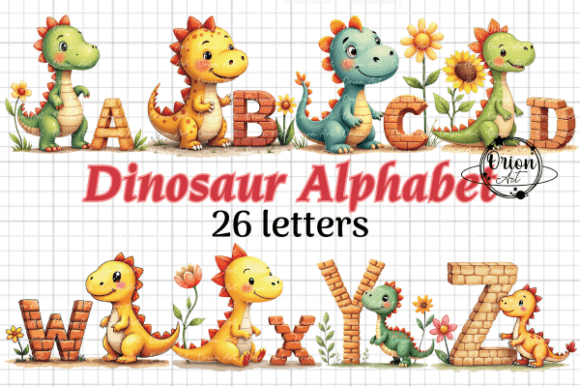 Download Dinosaur Alphabet 26 Letters PNG Clipart - Clipart Collection