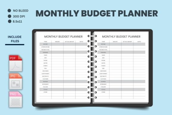 Download Printable Monthly Budget PDF Planner - Pdf Collection