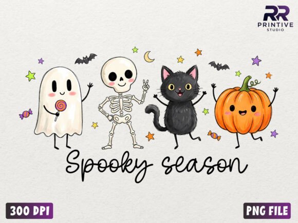 Download Spooky Season Halloween Doodles PNG - Premium Bundle