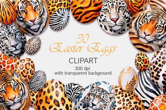 Download Animal Printed Easter Eggs Clipart - Clipart Collection