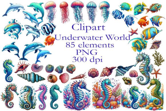 Download Watercolor Clipart Underwater World - Clipart Collection