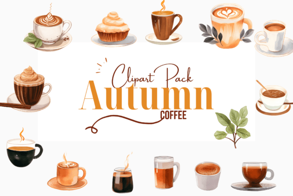Download Autumn Fall Coffee Clipart Pack - Clipart Collection