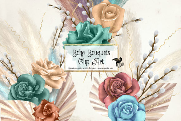 Download Boho Bouquets Clipart - Clipart Collection