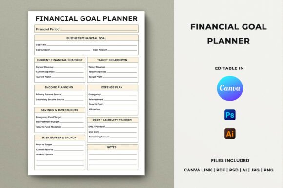 Download Financial Goal Planner Template - Goal planner Collection