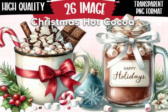 Download Christmas Hot Cocoa Mason Jar Clipart - Clipart Collection