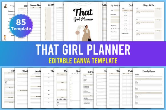 Download Editable That Girl Planner Canva Kdp - Premium Resources