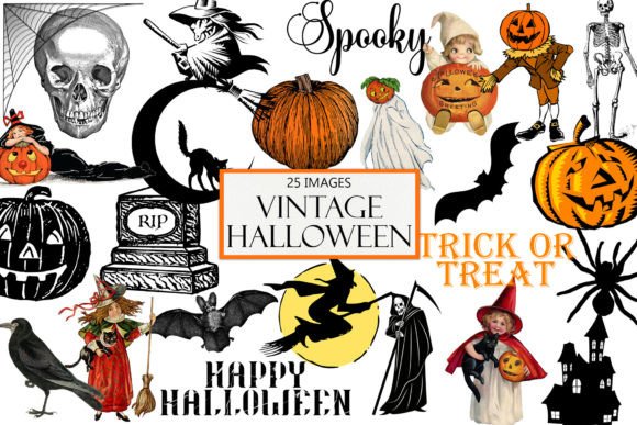 Download Vintage Halloween Clipart - Clipart Collection
