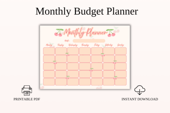 Download Monthly Budget Planner Printable PDF - Pdf Collection