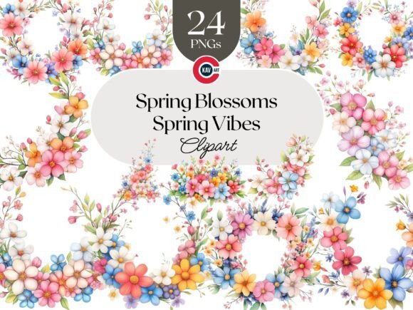 Download Floral Garland Spring Blossoms Clipart - Clipart Collection