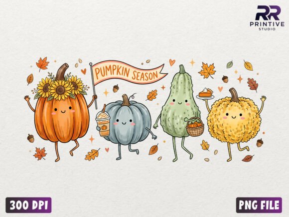 Download Preppy Pumpkin Season Friends PNG - Premium Bundle