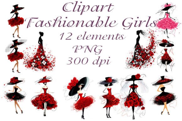 Download Watercolor Clipart Trendy Girls PNG - Clipart Collection