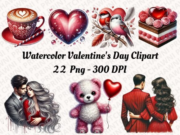 Download Watercolor Valentine's Day Clipart PNG - Clipart Collection